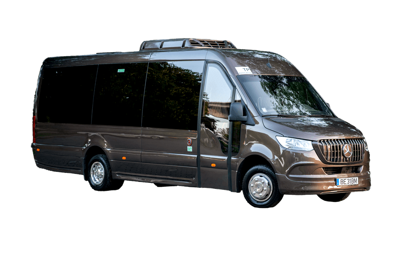 Minibus Volmer sobre fundo transparente